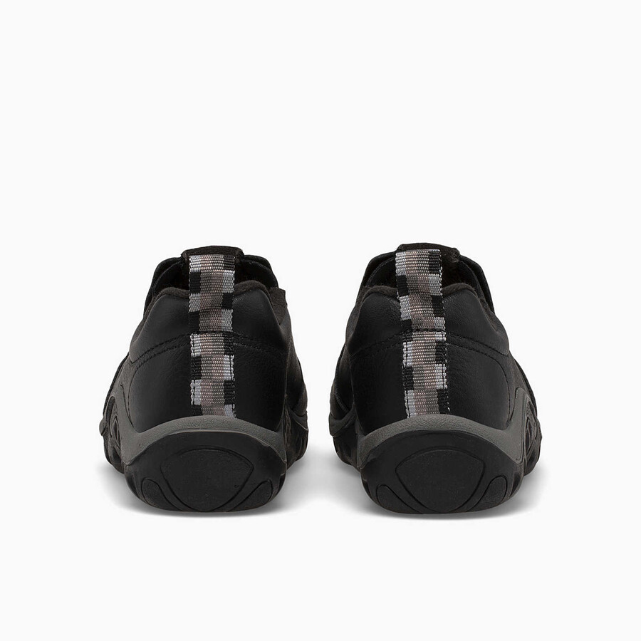 big kid - jungle moc leather - slip ons black