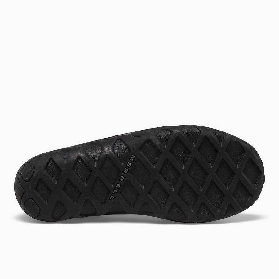 big kid - jungle moc leather - slip ons black
