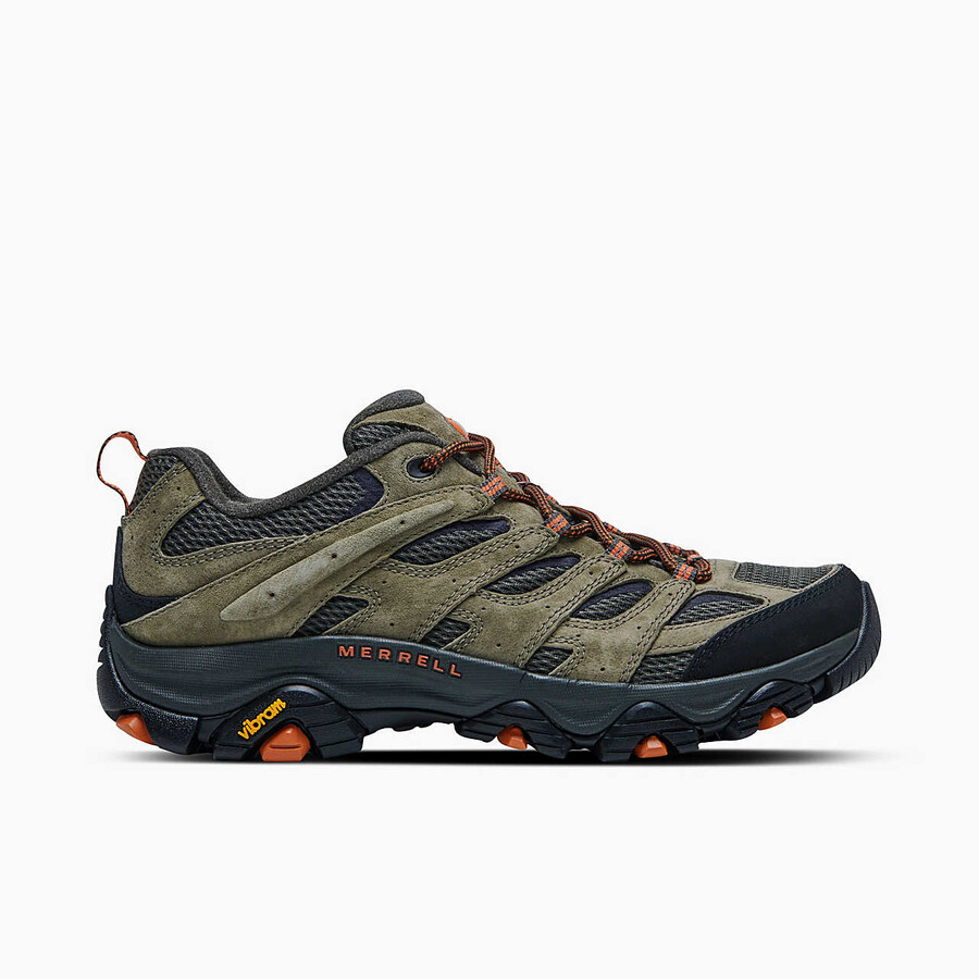 męskie buty trekkingowe moab 3 w kolorze oliwkowym
