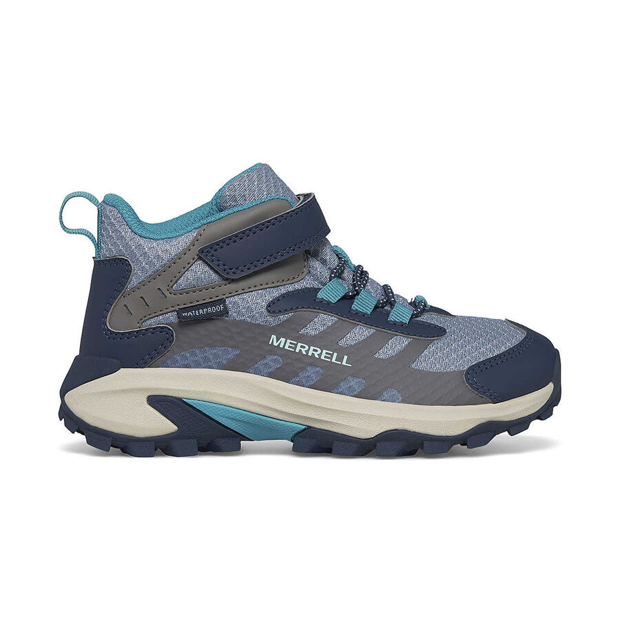 wodoodporne buty big kid moab speed mid 2 ac w kolorze bk stoneniebieskiturkusowy