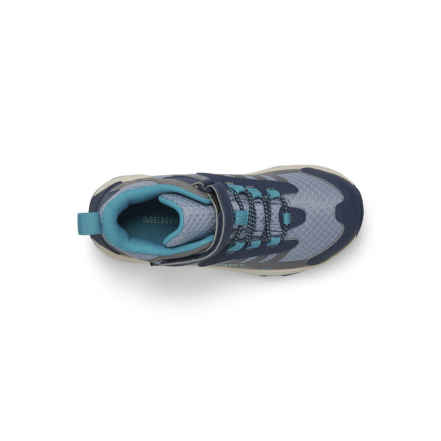 wodoodporne buty big kid moab speed mid 2 ac w kolorze bk stoneniebieskiturkusowy