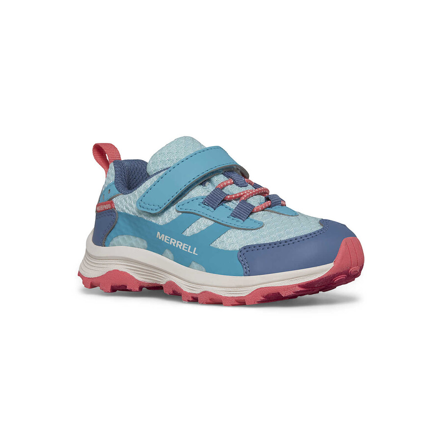 moab speed 2 low ac jr. wodoodporne buty turkusowo-koralowe