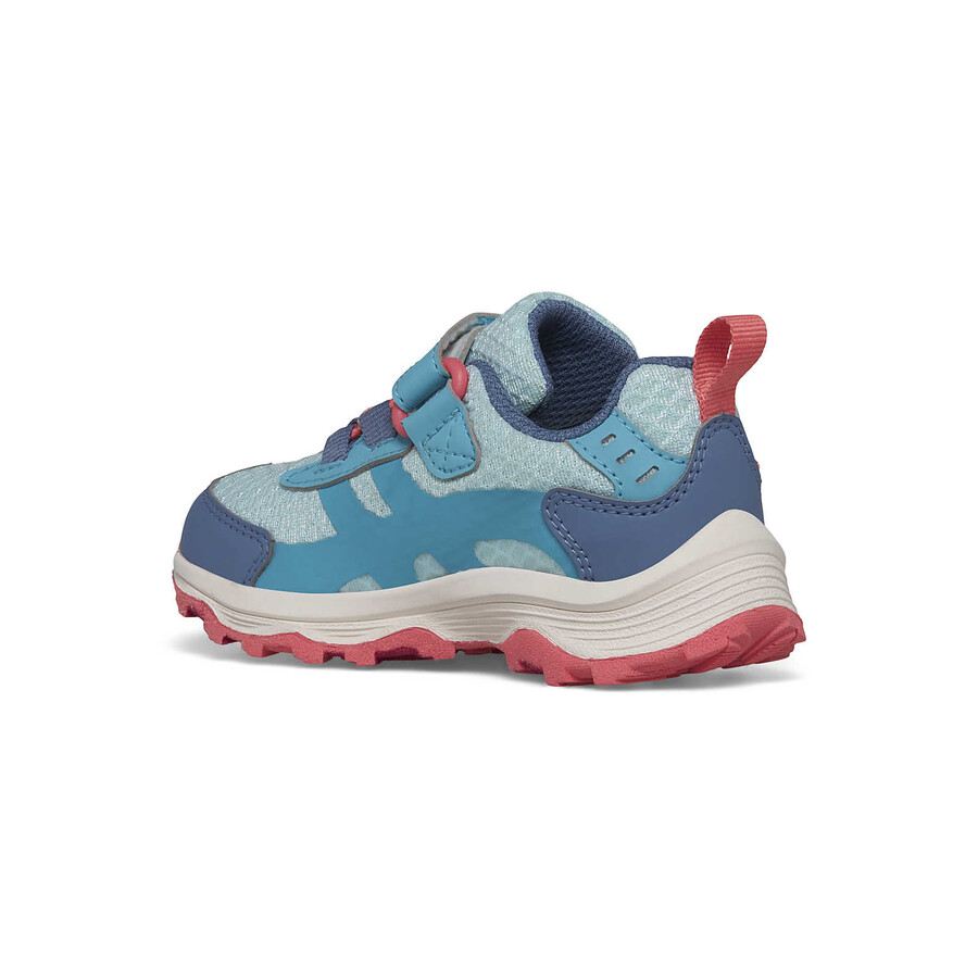 moab speed 2 low ac jr. wodoodporne buty turkusowo-koralowe