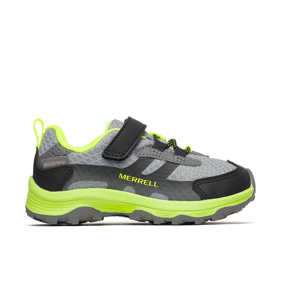 wodoodporne buty moab speed 2 low ac jr. szaro-czarno-cytronowe