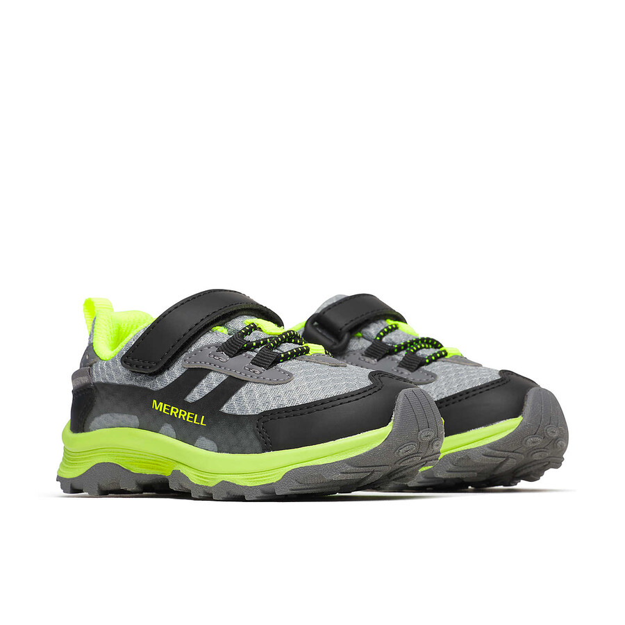 wodoodporne buty moab speed 2 low ac jr. szaro-czarno-cytronowe
