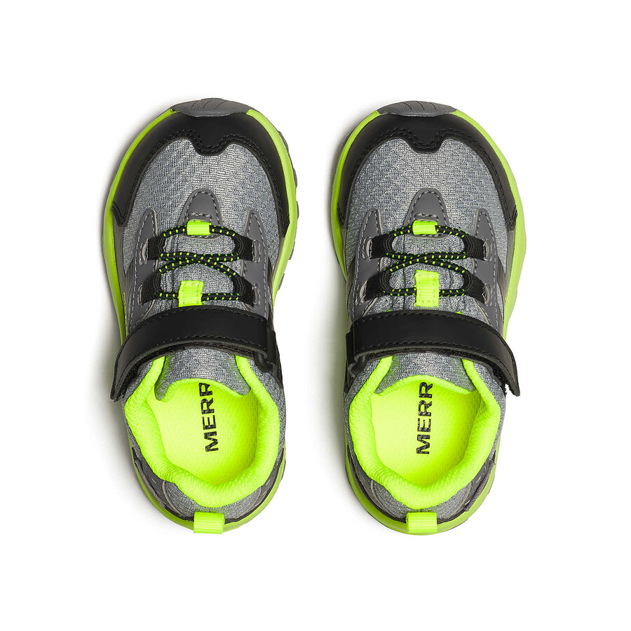 wodoodporne buty moab speed 2 low ac jr. szaro-czarno-cytronowe