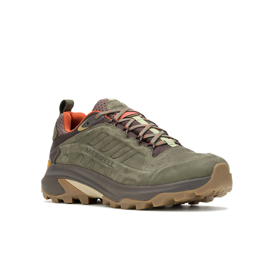 męskie wodoodporne buty trekkingowe moab speed 2 leather olive