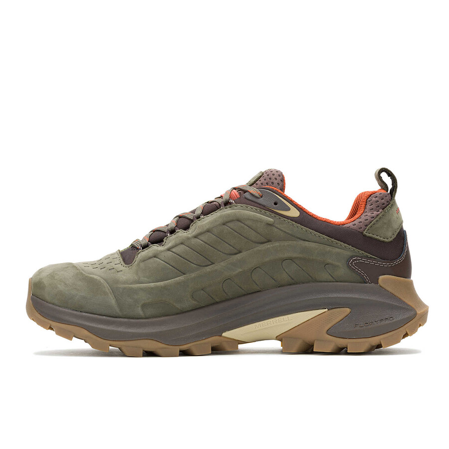męskie wodoodporne buty trekkingowe moab speed 2 leather olive