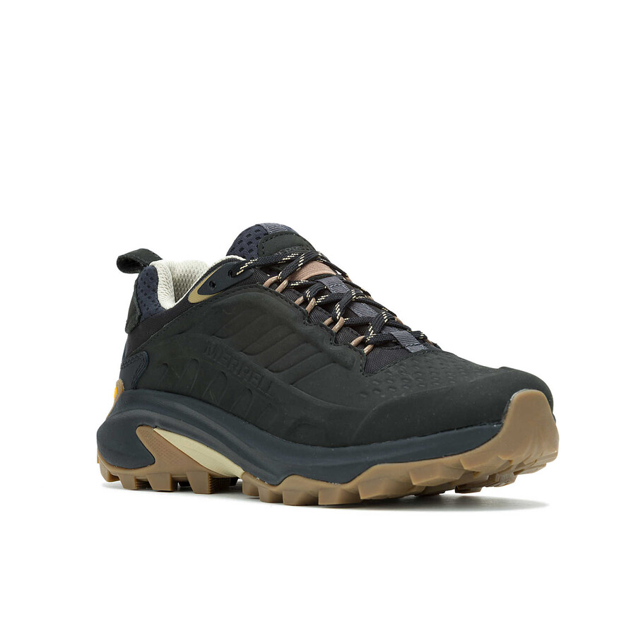 moab speed 2 skórzane wodoodporne buty trekkingowe czarne