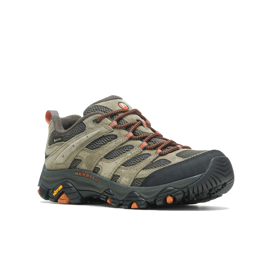 męskie buty trekkingowe moab 3 gore-tex o szerokiej szerokości oliwkowe