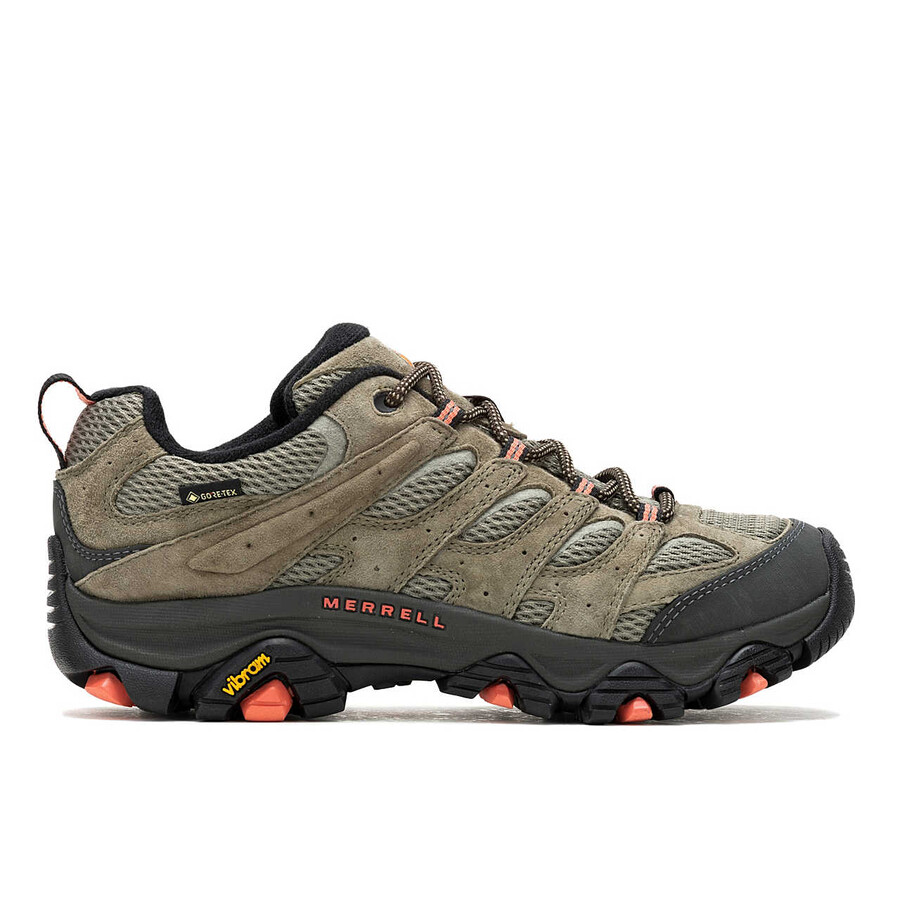 damskie buty trekkingowe moab 3 gore-tex o szerokiej szerokości oliwkowe