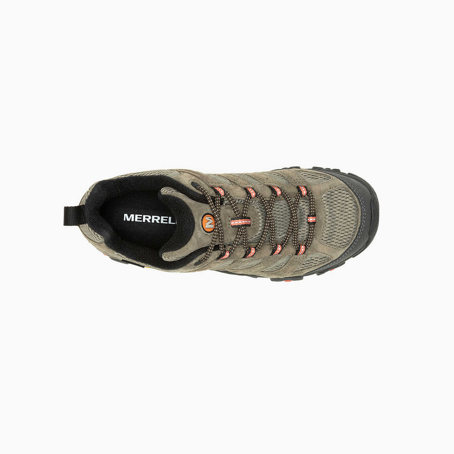 damskie buty trekkingowe moab 3 gore-tex o szerokiej szerokości oliwkowe