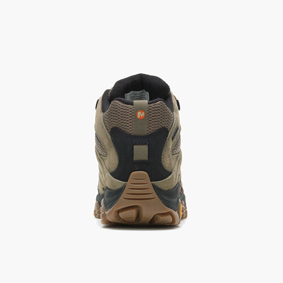 męskie wodoodporne buty trekkingowe moab 3 mid w kolorze oliwkowo-gumowym