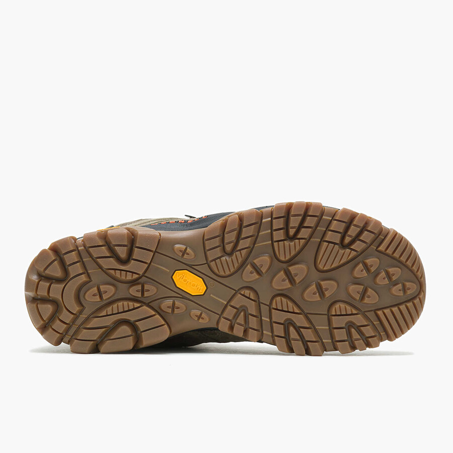 męskie wodoodporne buty trekkingowe moab 3 mid w kolorze oliwkowo-gumowym