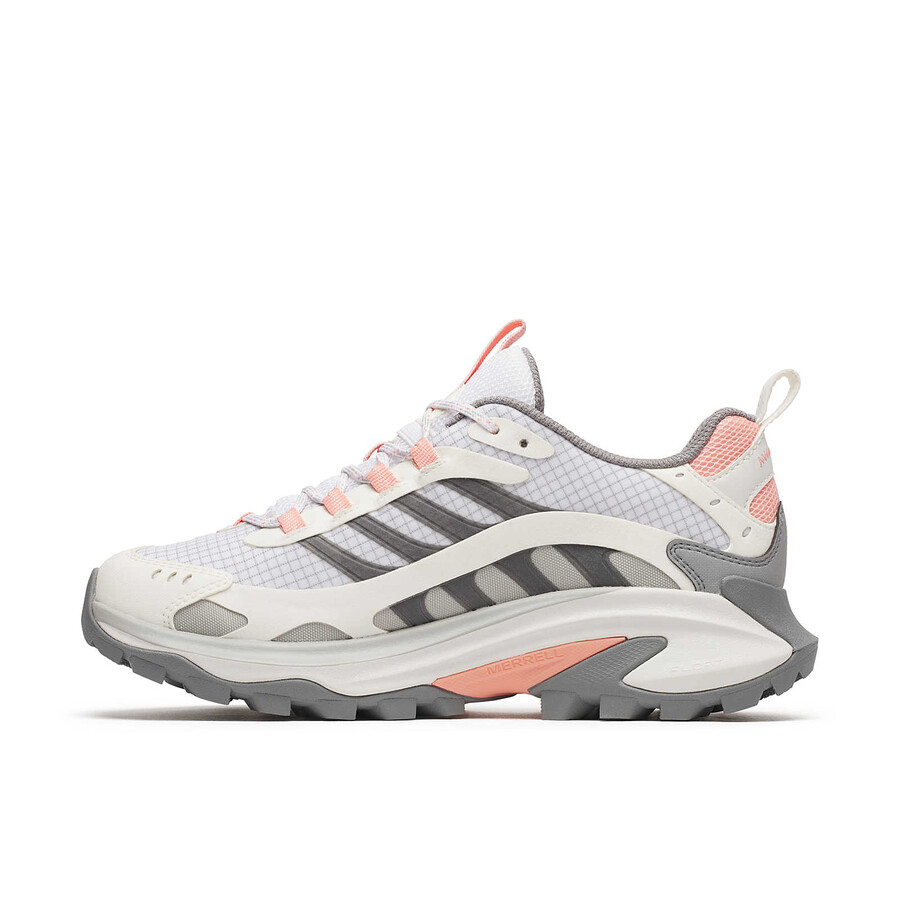 damskie buty trekkingowe moab speed 2 gore-tex w kolorze białymmiękkim koralowym