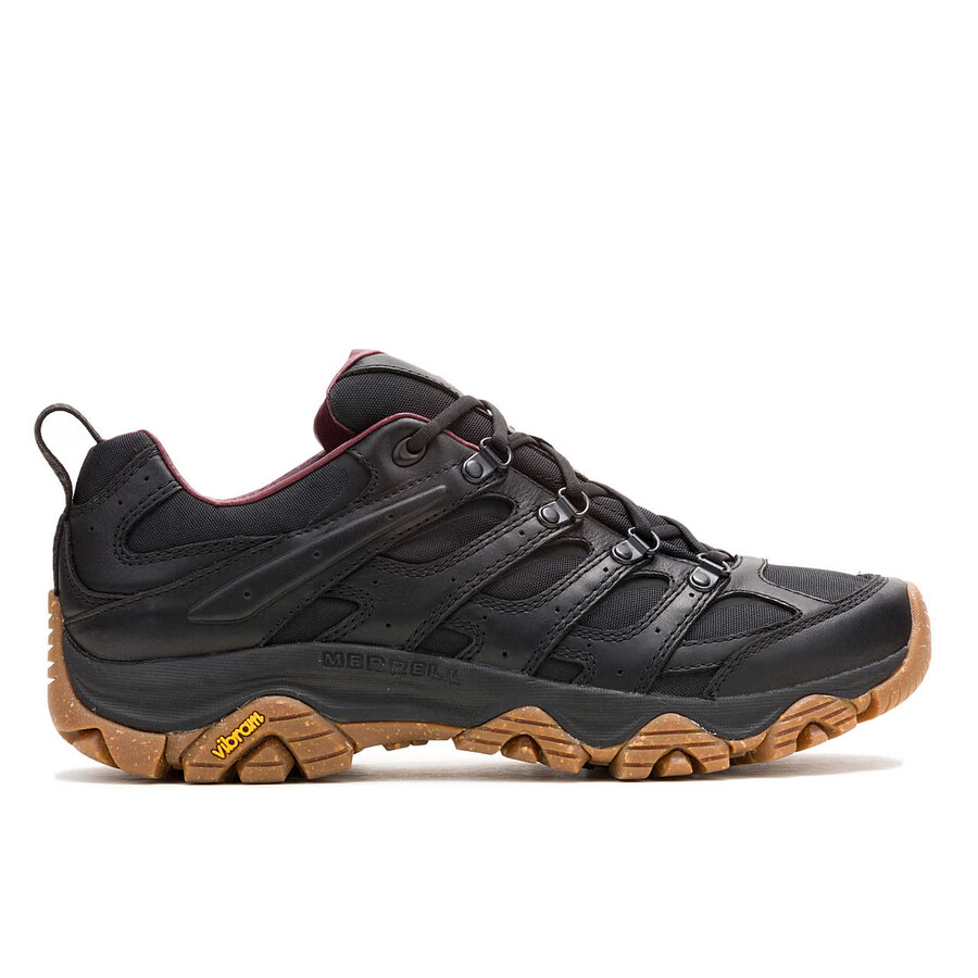 mężczyźni - moab 3 luxe leather - niskie czarne guma