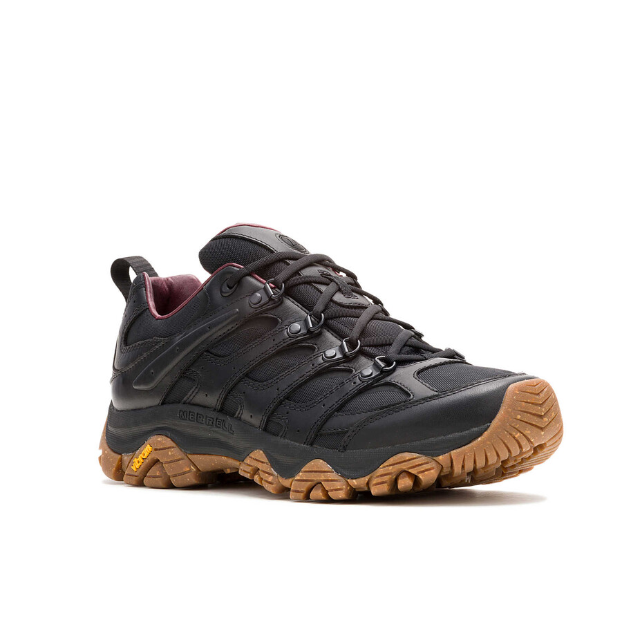 mężczyźni - moab 3 luxe leather - niskie czarne guma