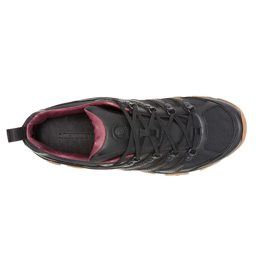 mężczyźni - moab 3 luxe leather - niskie czarne guma