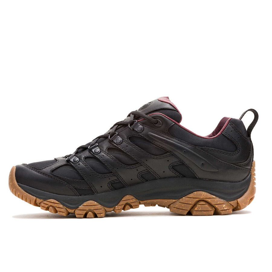 mężczyźni - moab 3 luxe leather - niskie czarne guma