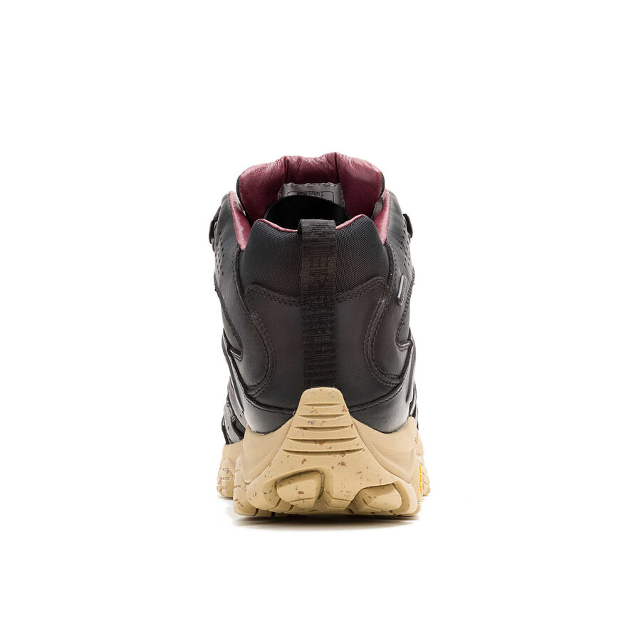 męskie - moab 3 luxe leather mid waterproof - buty czarnebrązowe