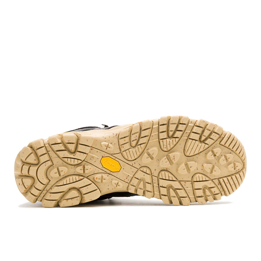 męskie - moab 3 luxe leather mid waterproof - buty czarnebrązowe