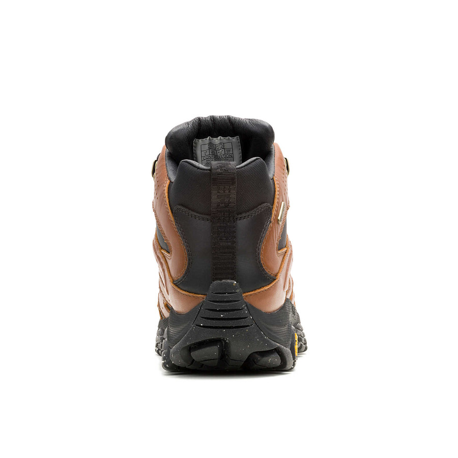 męskie - moab 3 luxe leather mid waterproof - buty czarnebrązowe