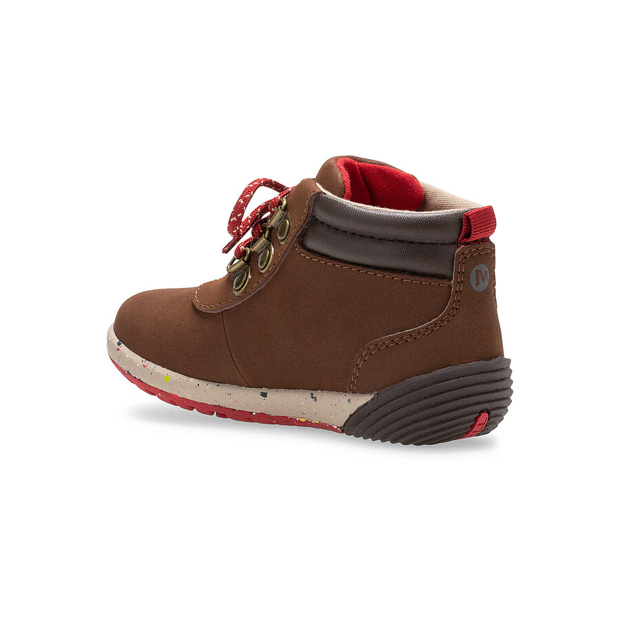 little kid - bare steps boots 2.0 - brązowe buty zamszowe