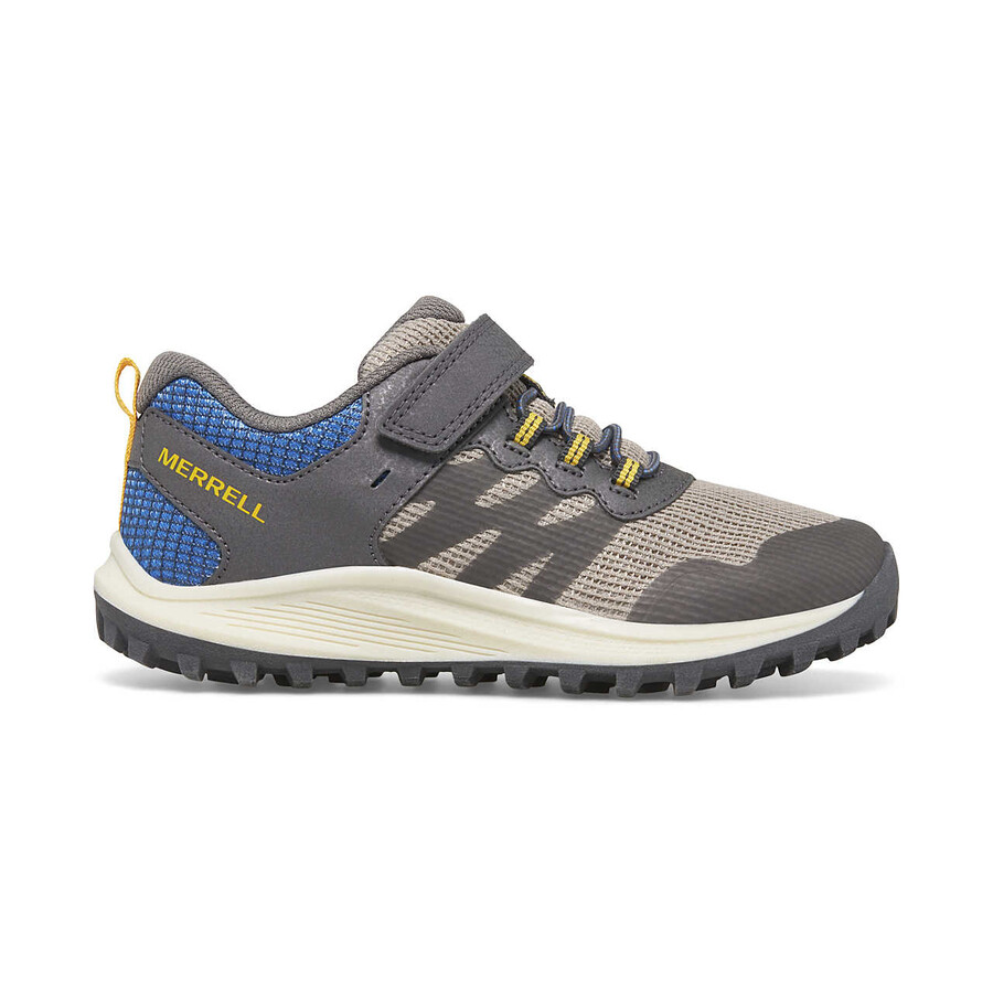 big kid - buty sportowe nova 3 - athletics bk szaro-niebiesko-złote