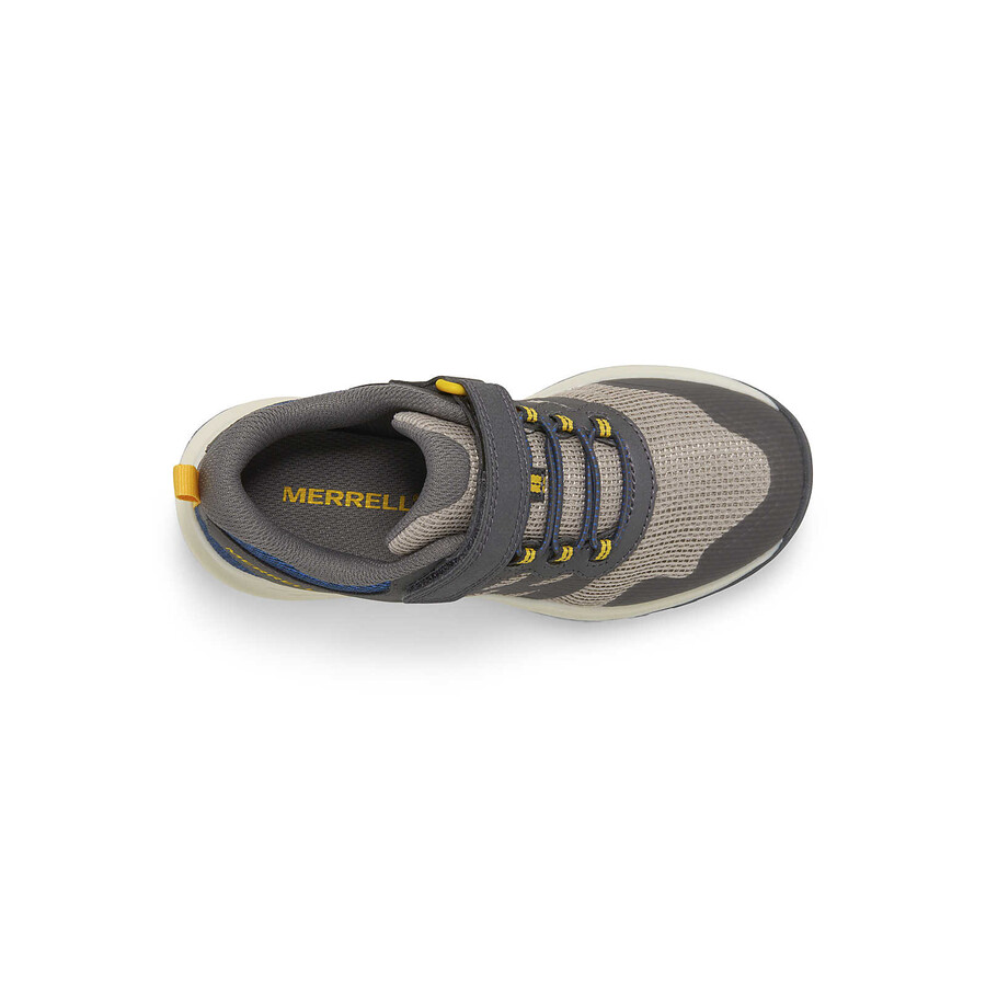 big kid - buty sportowe nova 3 - athletics bk szaro-niebiesko-złote
