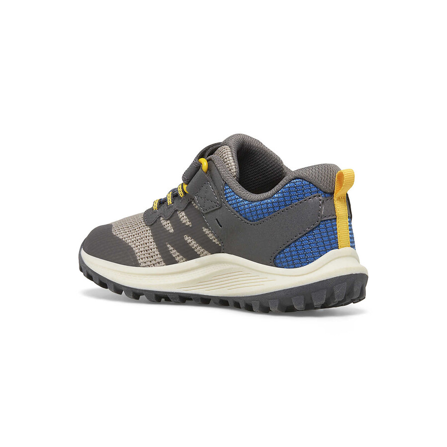 big kid - buty sportowe nova 3 - athletics bk szaro-niebiesko-złote