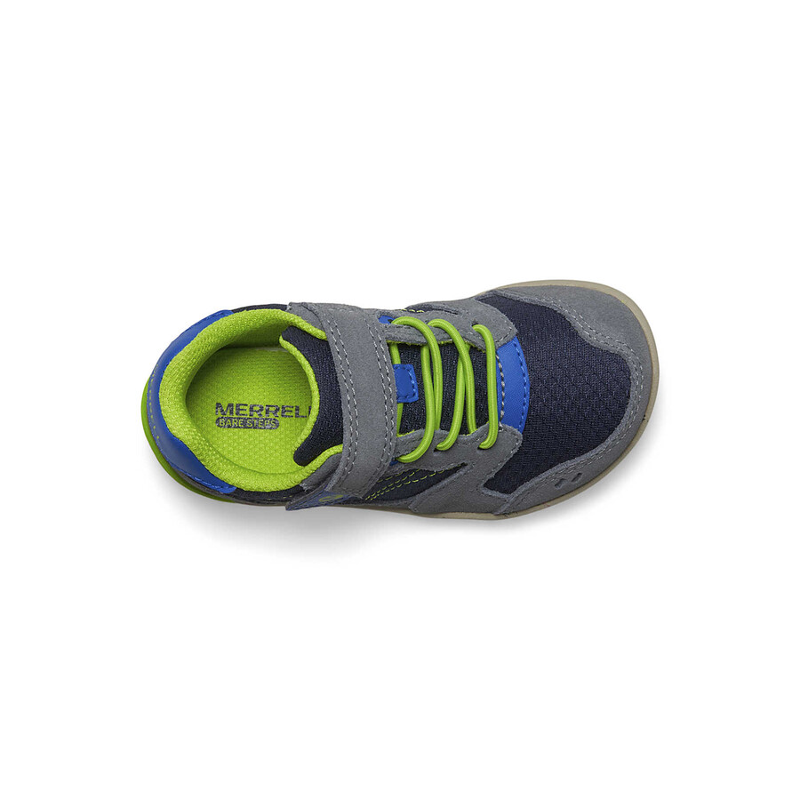 małe dziecko - buty sportowe bare steps a83 - buty lk granatowo-zielone