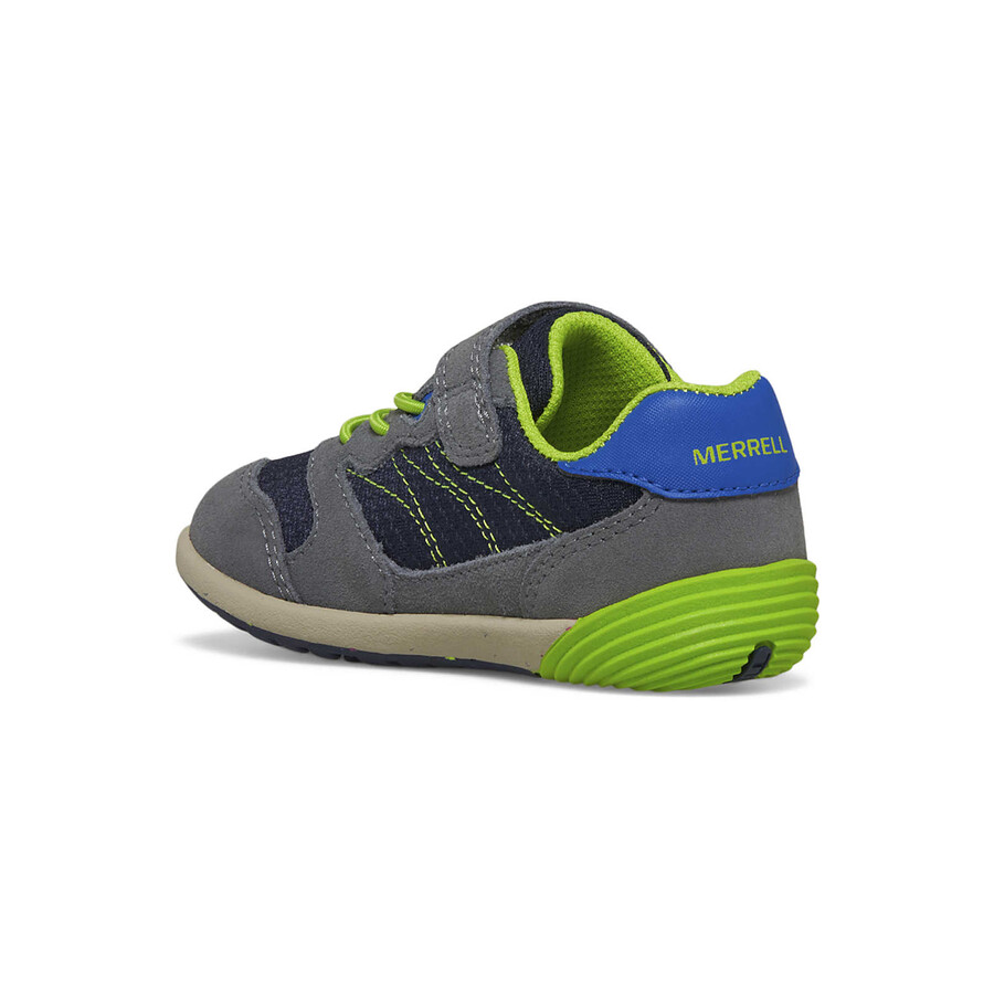 małe dziecko - buty sportowe bare steps a83 - buty lk granatowo-zielone
