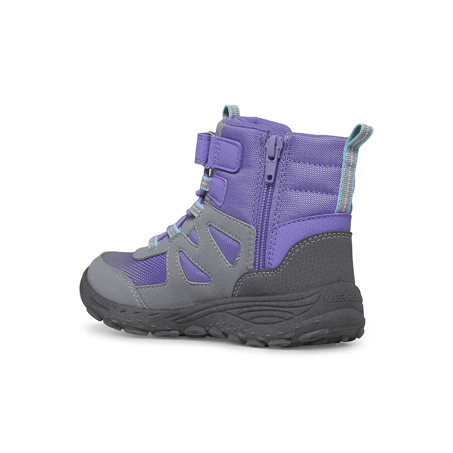 big kid - buty trekkingowe polar - szarefioletoweturkusowe