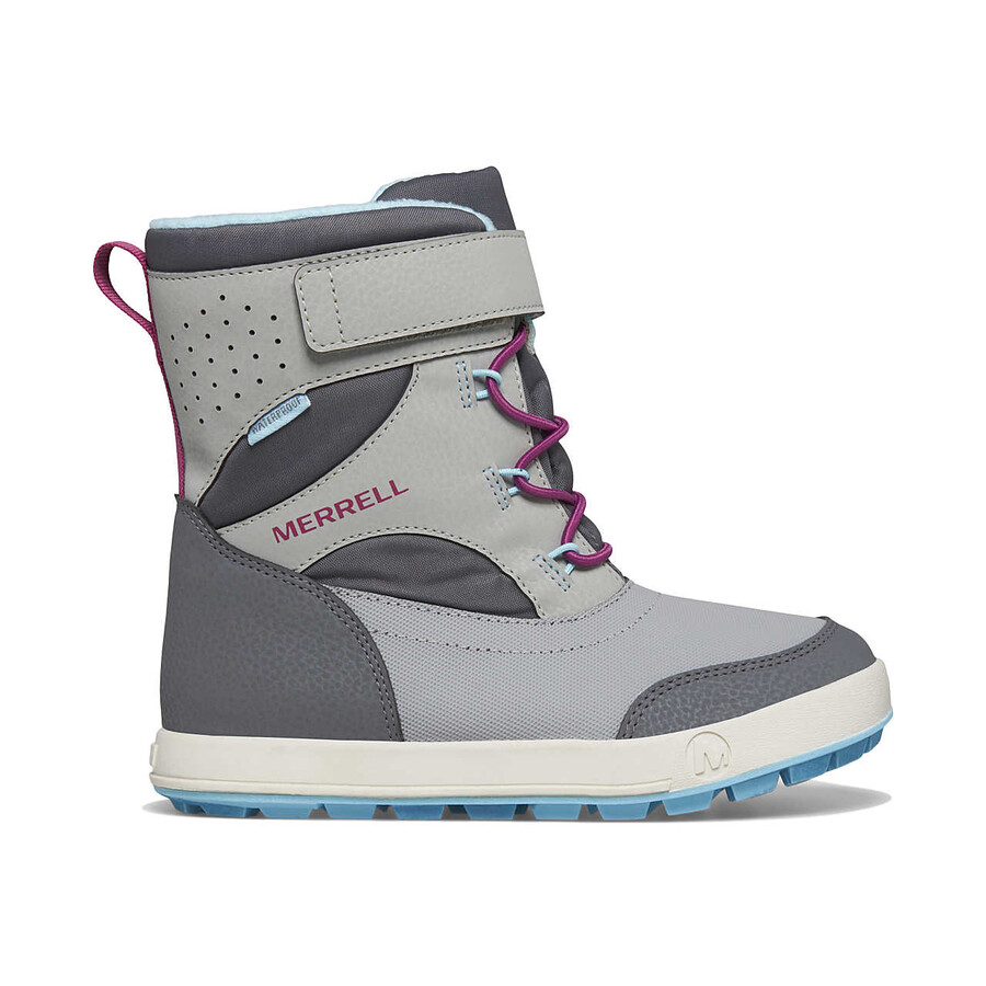 big kid - wodoodporne buty snow storm 3.0 - buty szaro-turkusowe
