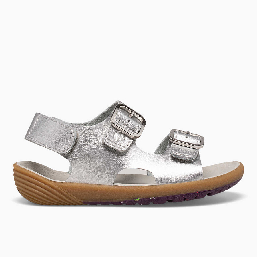 małe dziecko - sandały bare steps - buty do wody srebrne