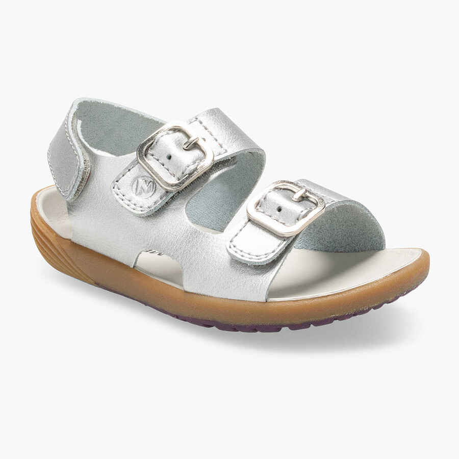 małe dziecko - sandały bare steps - buty do wody srebrne