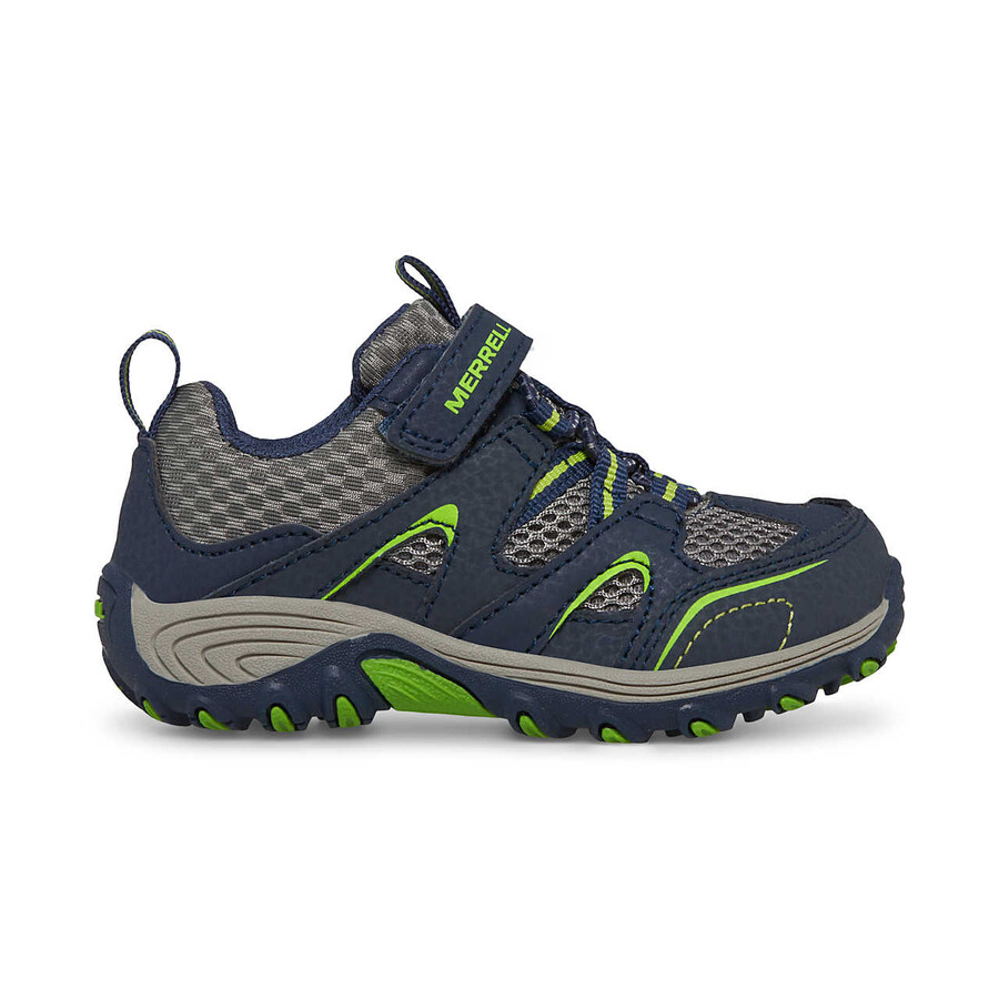 mały dzieciak - buty trail chaser jr. - athletics lk granatowo-zielone