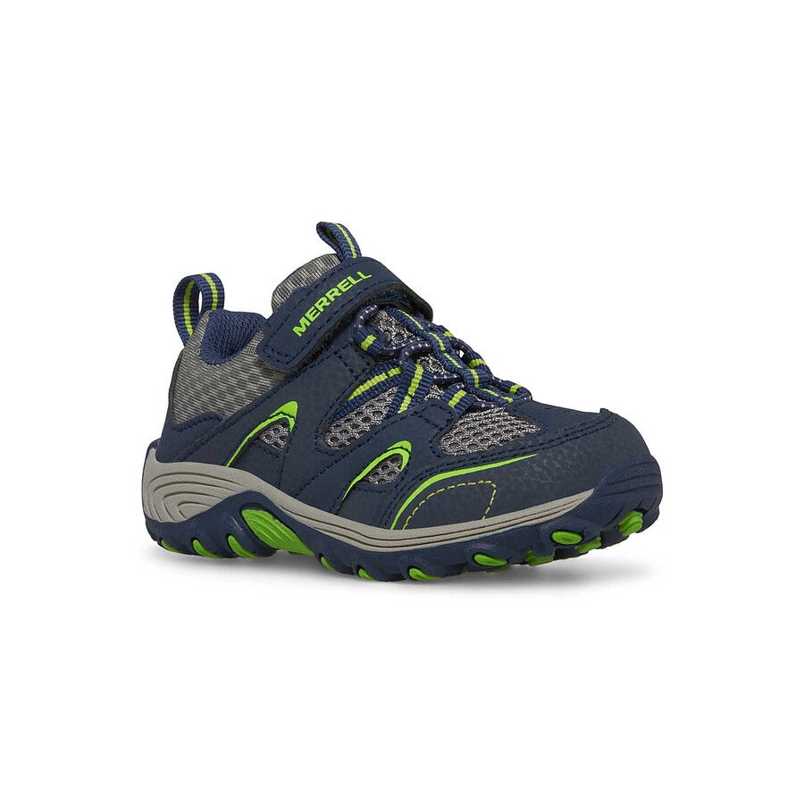 mały dzieciak - buty trail chaser jr. - athletics lk granatowo-zielone