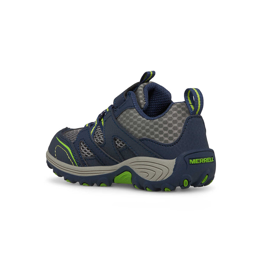 mały dzieciak - buty trail chaser jr. - athletics lk granatowo-zielone