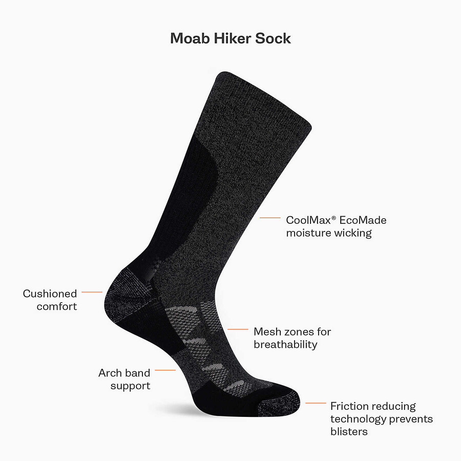 skarpety turystyczne moab quarter sock – antracytowe
