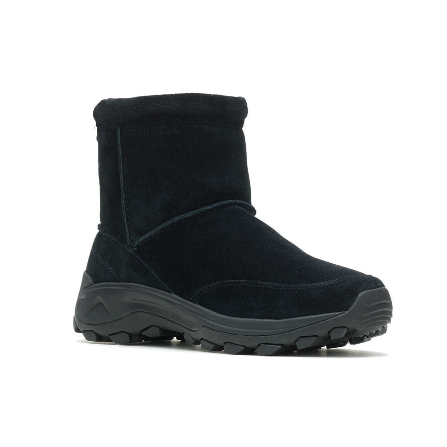 mężczyźni - zimowe buty typu pull-on - czarne