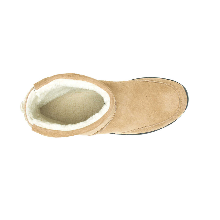 mężczyźni - zimowe buty typu pull-on - kamelowe