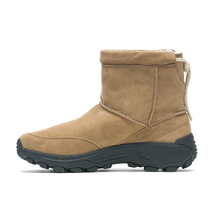 mężczyźni - zimowe buty typu pull-on - kamelowe