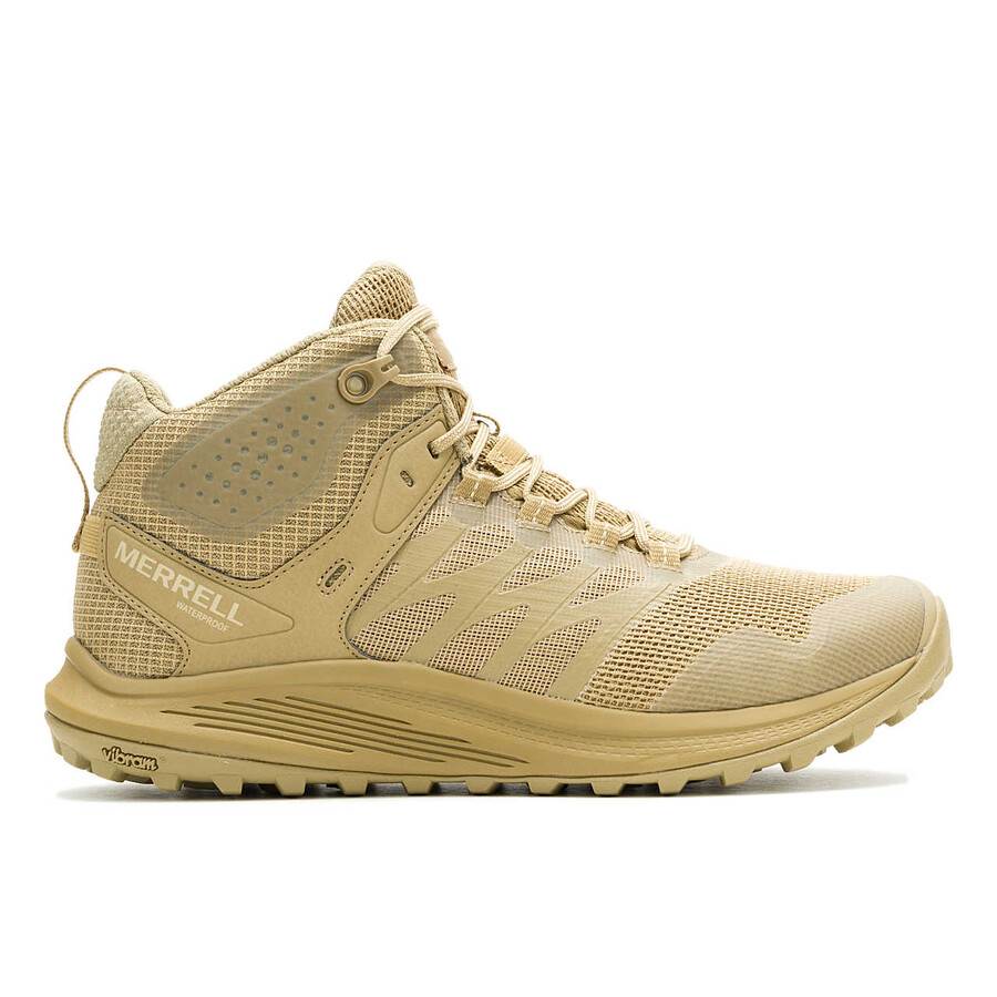 męskie - wodoodporne buty taktyczne nova 3 mid szerokie - buty coyote