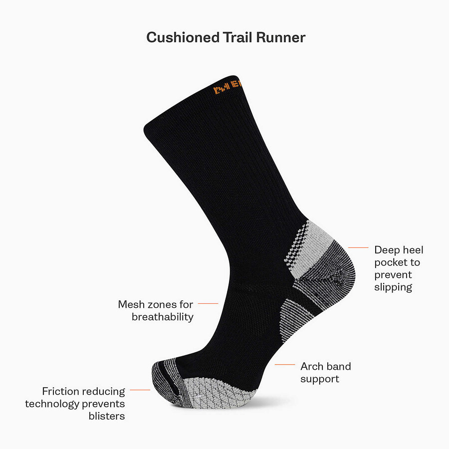 skarpety cushion trail runner tab sock - szare