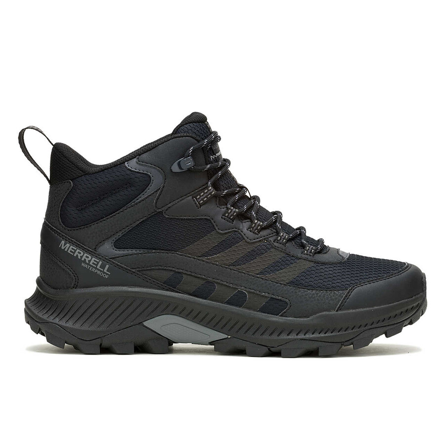 męskie wodoodporne buty trekkingowe speed strike 2 mid w kolorze czarnym