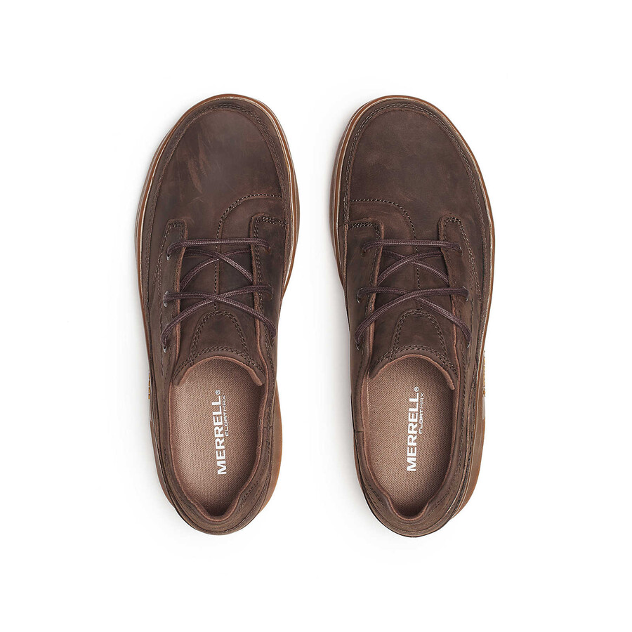 męskie sznurowane buty casualowe silvo w kolorze kawy