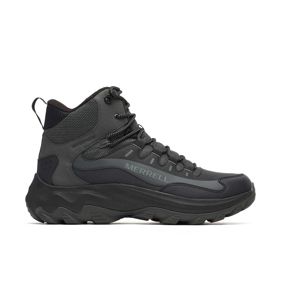 męskie wodoodporne zimowe buty trekkingowe thermo chill 2 mid w kolorze czarnym