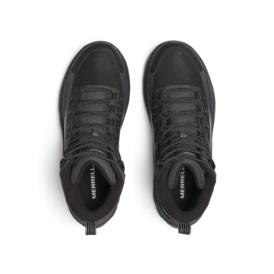 męskie wodoodporne zimowe buty trekkingowe thermo chill 2 mid w kolorze czarnym