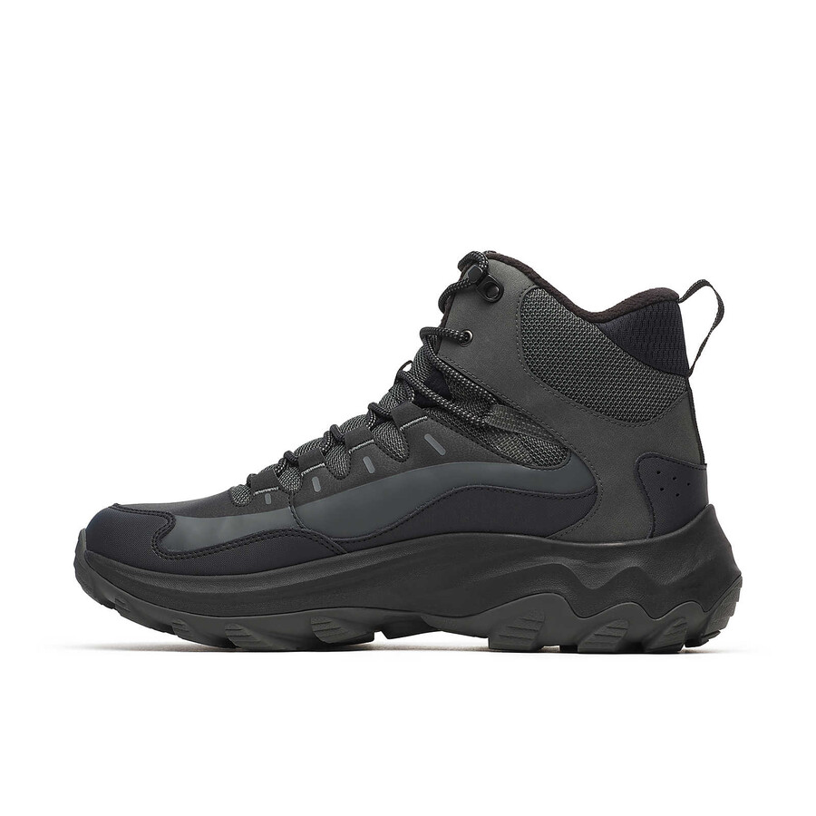 męskie wodoodporne zimowe buty trekkingowe thermo chill 2 mid w kolorze czarnym